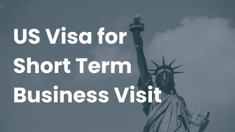 Close-up of a US visa label inside a passport