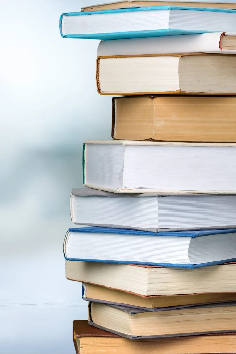 Educational travel to the US on an F1 student visa — a stack of books