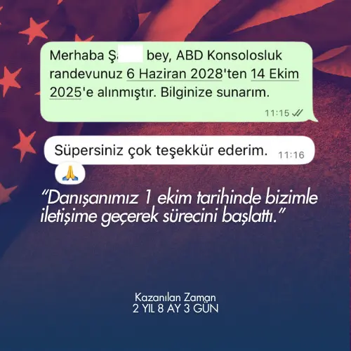 Amerika vize randevu erkene alma