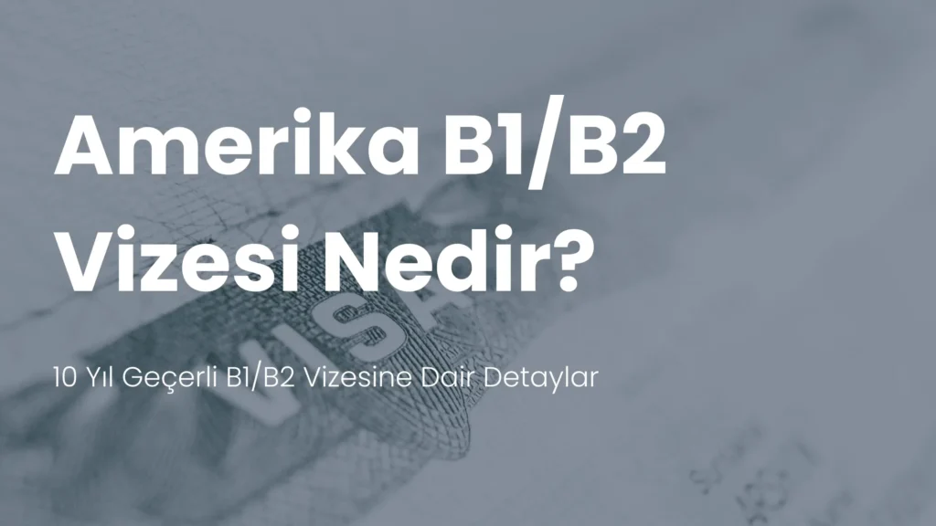 Amerika B1/B2 vizesi